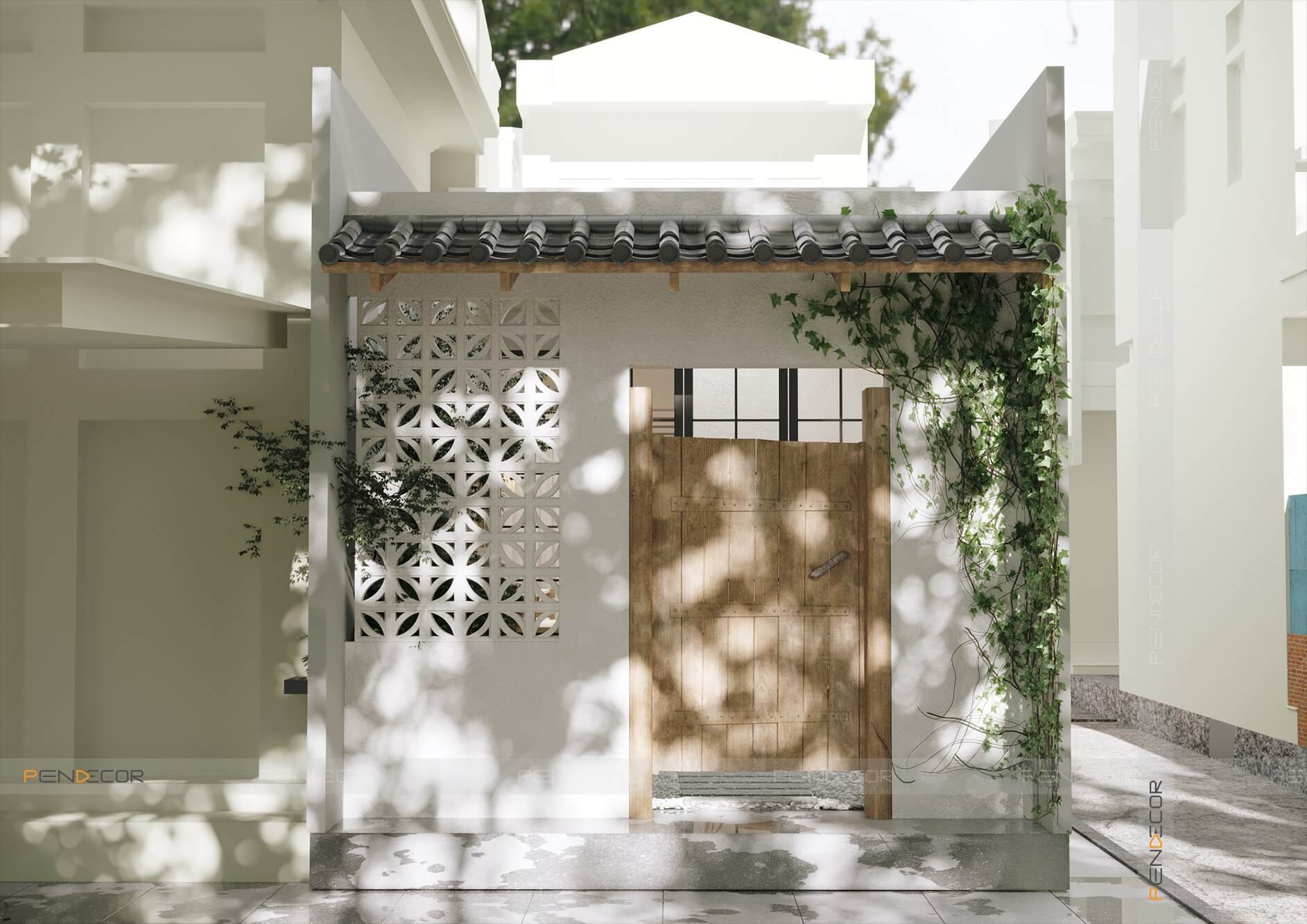 mặt tiền nhà 1 trệt 1 lầu đẹp Pendecor