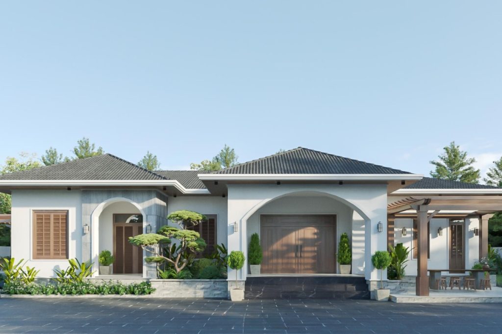 mặt tiền nhà 1 trệt 2 lầu Pendecor