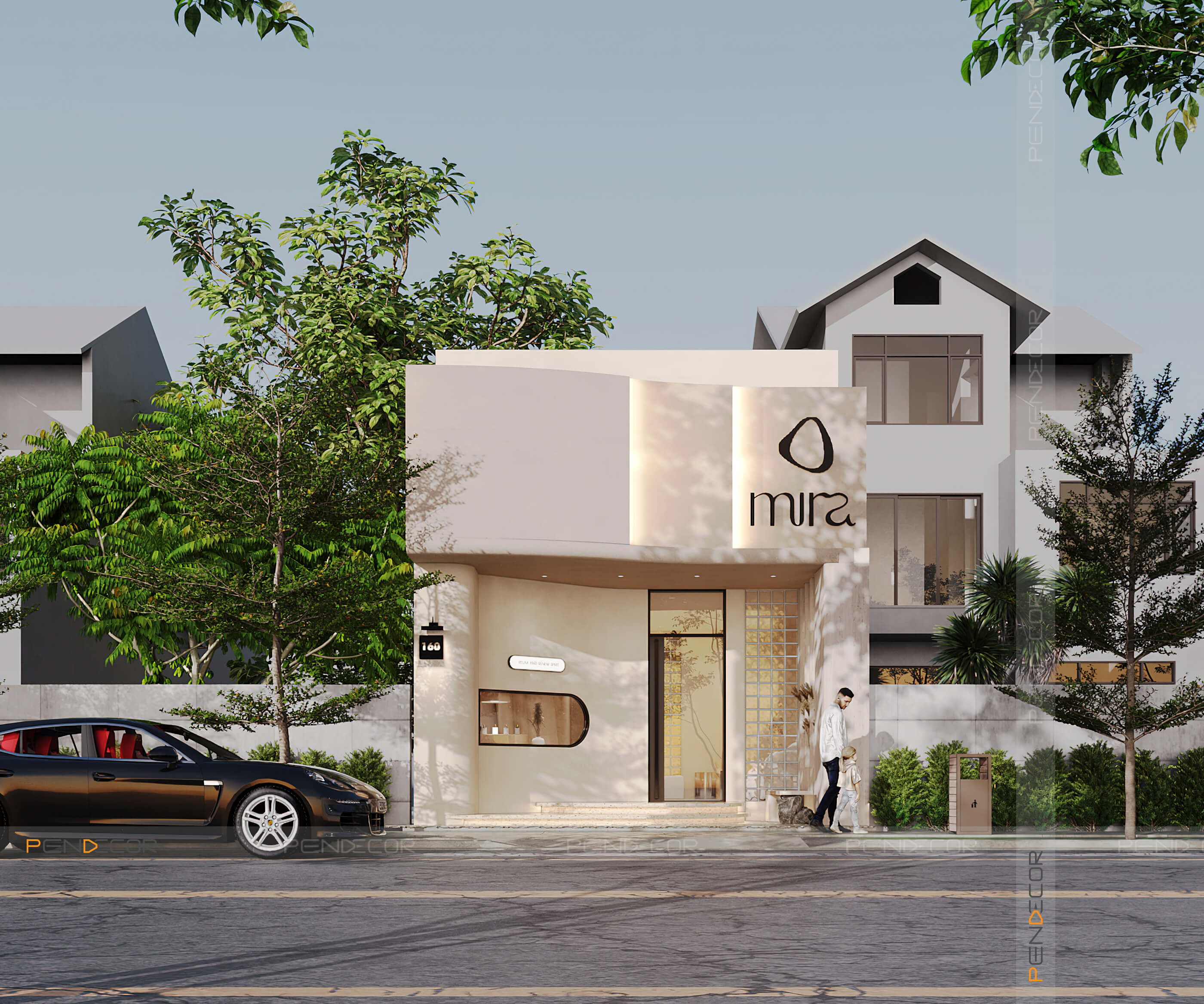 mặt tiền nhà phố 1 trệt 1 lầu Pendecor