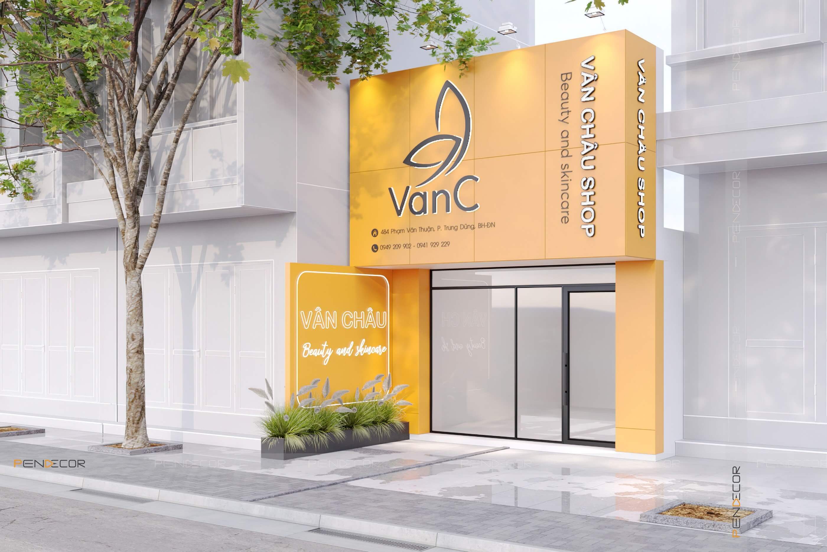 trang trí mặt tiền nhà cấp 4 trệt Pendecor