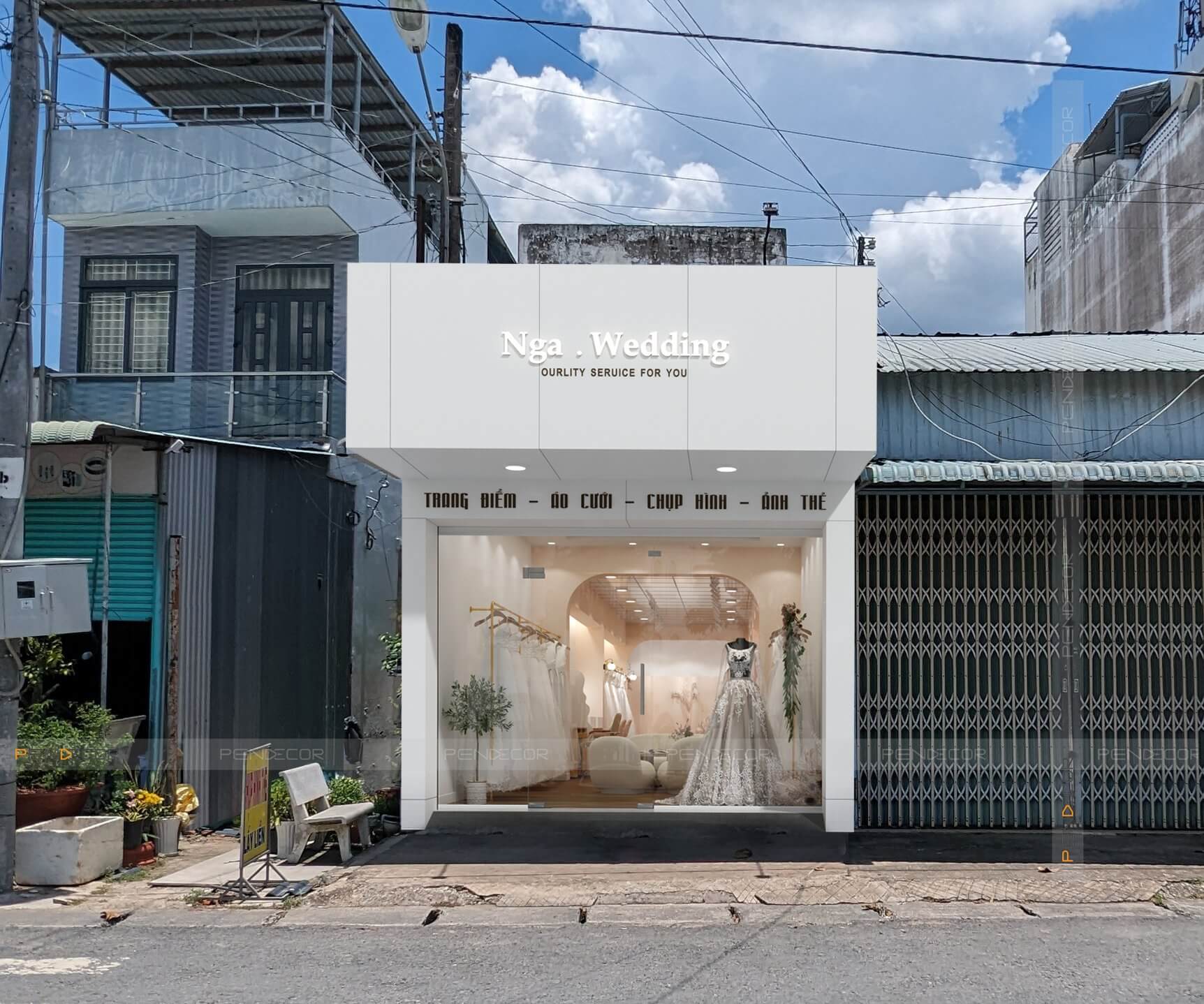 mặt tiền nhà trệt