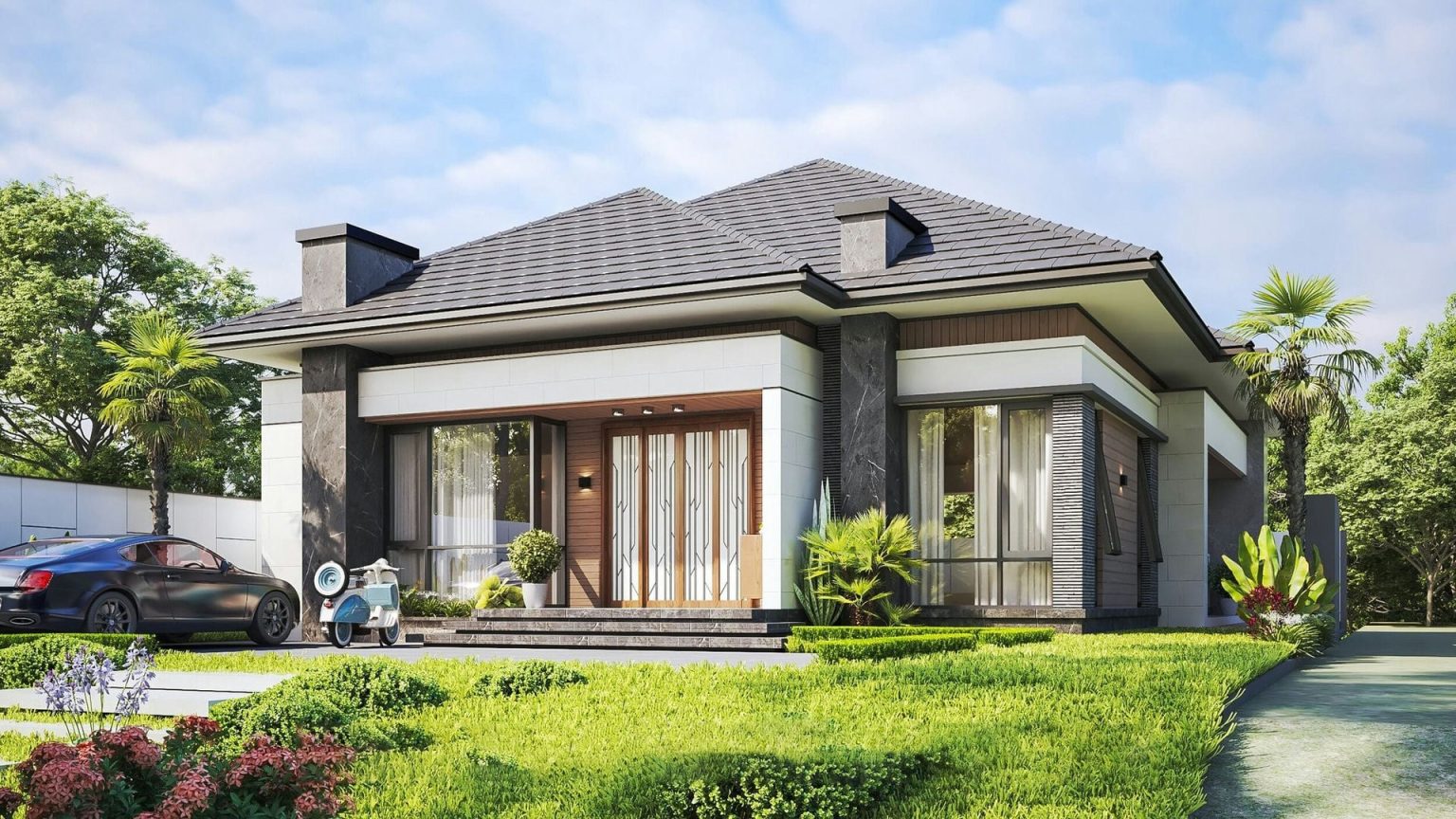 nhà vườn 2 mặt tiền Pendecor