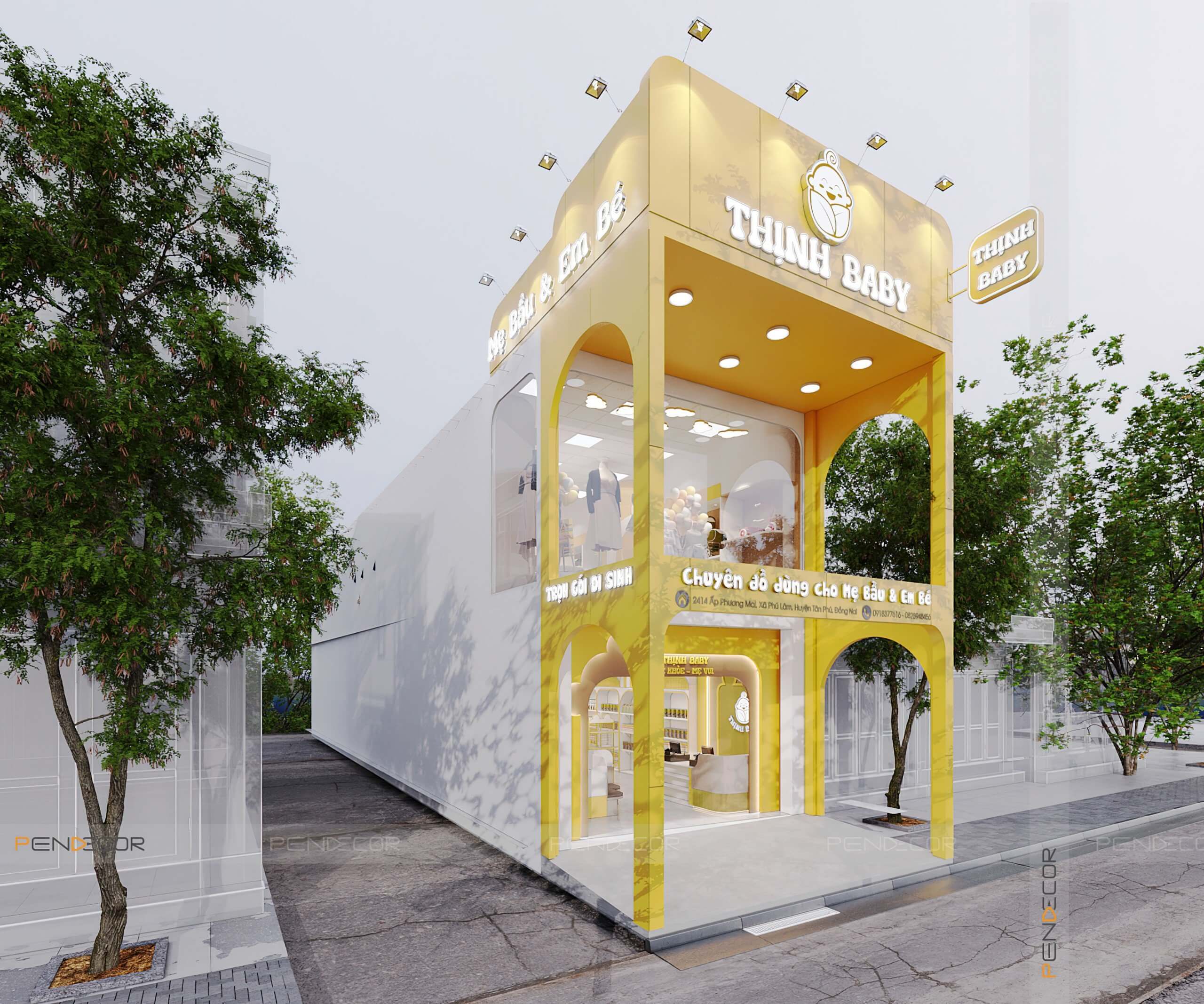 thiết kế shop thời trang mẹ và bé Pendecor