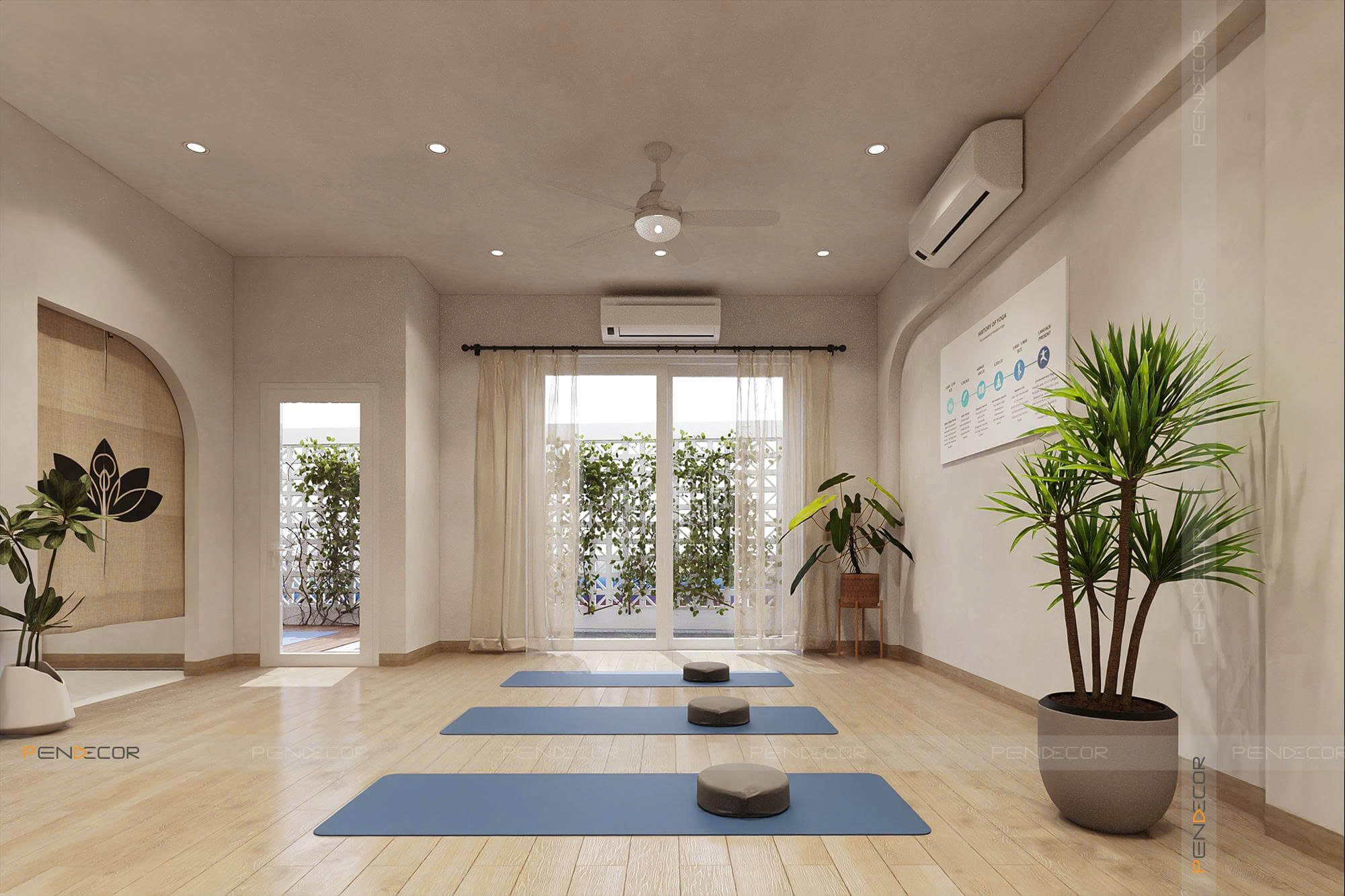 Thiết Kế Phòng Tập Yoga Ciyoga Khang An