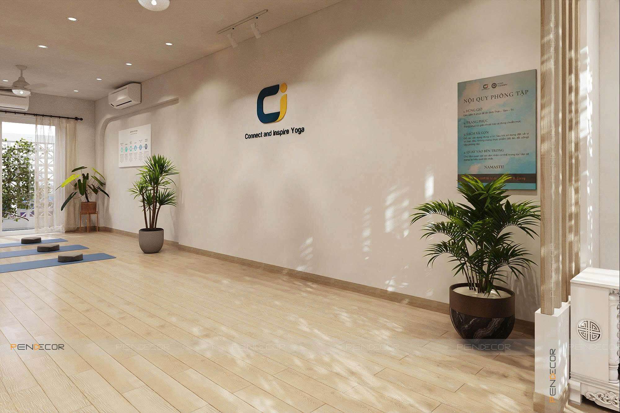 Thiết Kế Phòng Tập Yoga Ciyoga Khang An