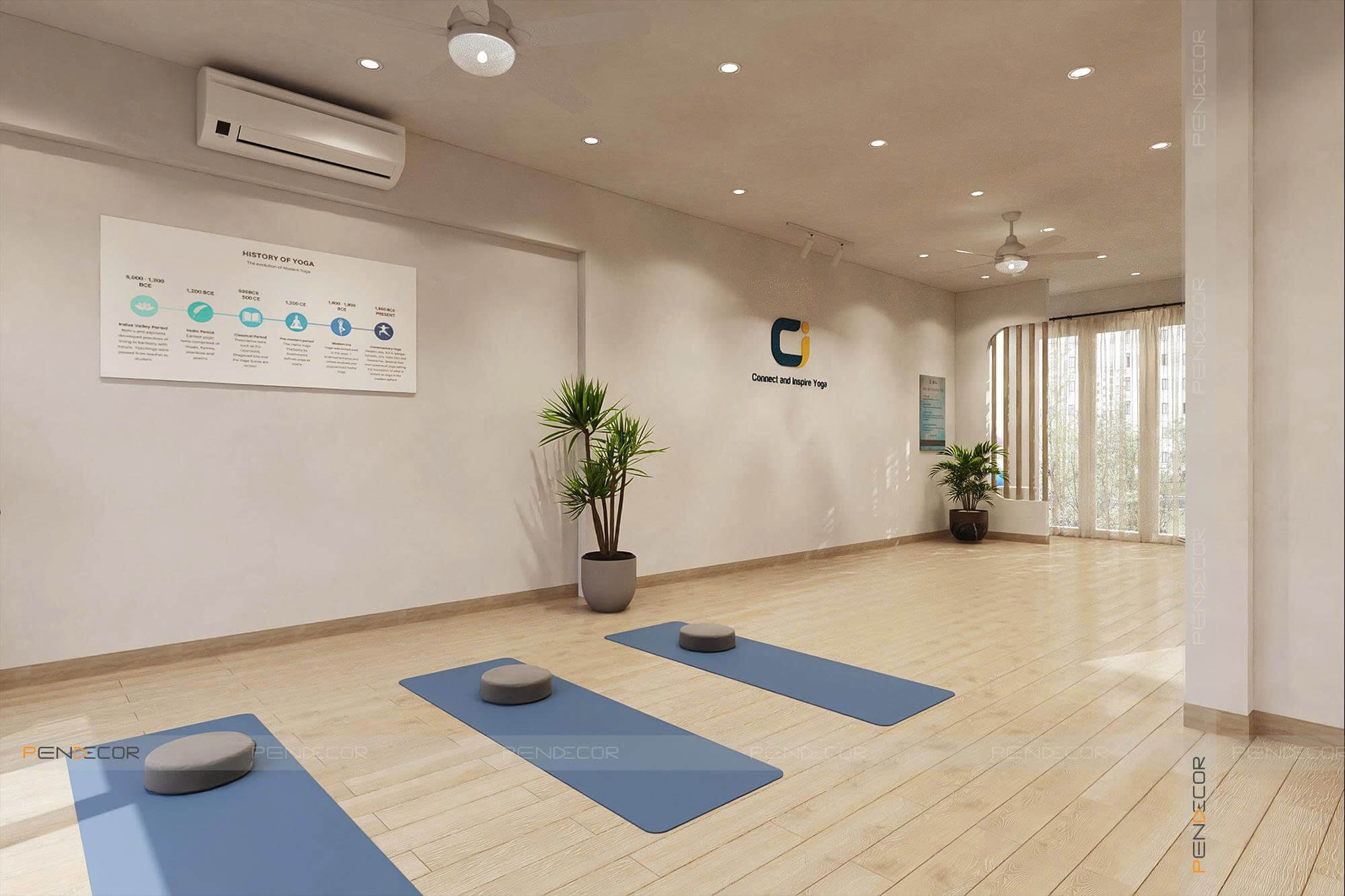 Thiết Kế Phòng Tập Yoga Ciyoga Khang An