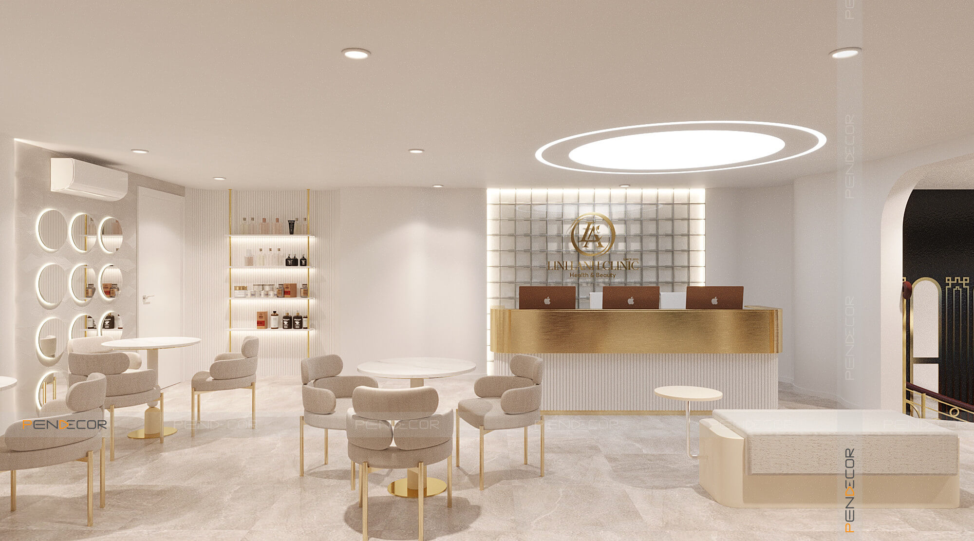 mẫu quầy spa đẹp Pendecor