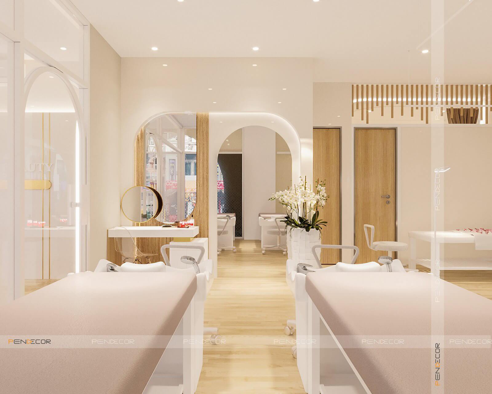 spa mini thiết kế spa nhỏ xinh Pendecor