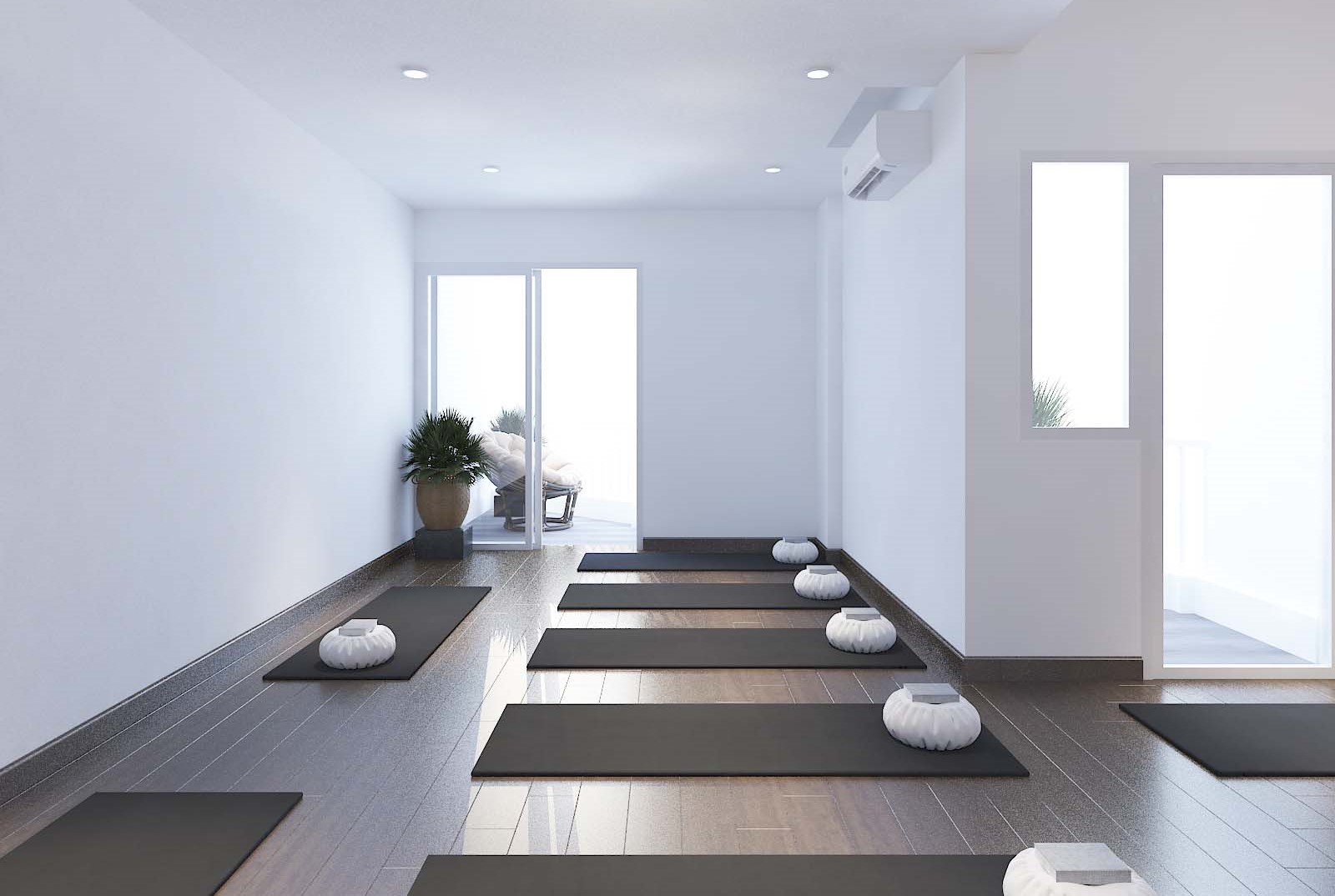 cách thiết kế phòng tập yoga
